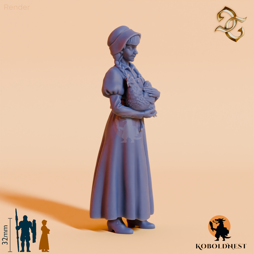 Ginger, Mädchen mit Huhn