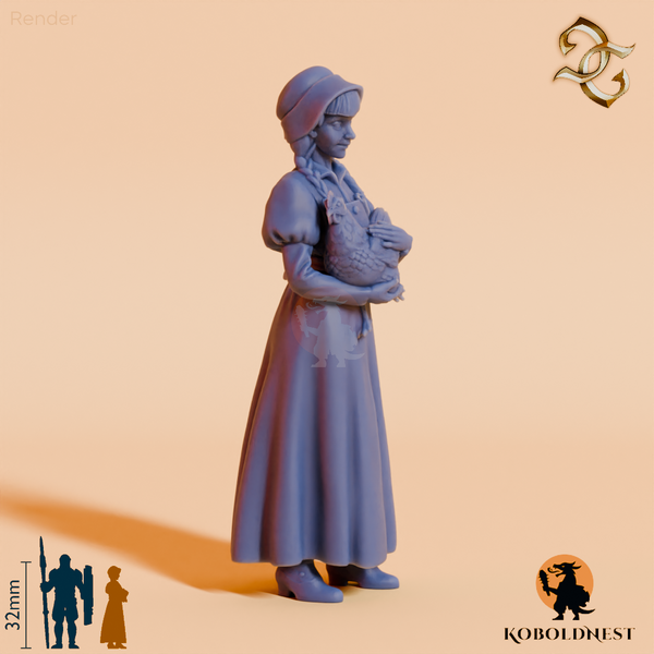 Ginger, Mädchen mit Huhn