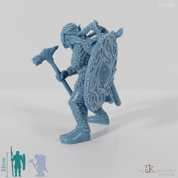 Aidda, Behelmte Anführerin der Schildmaiden