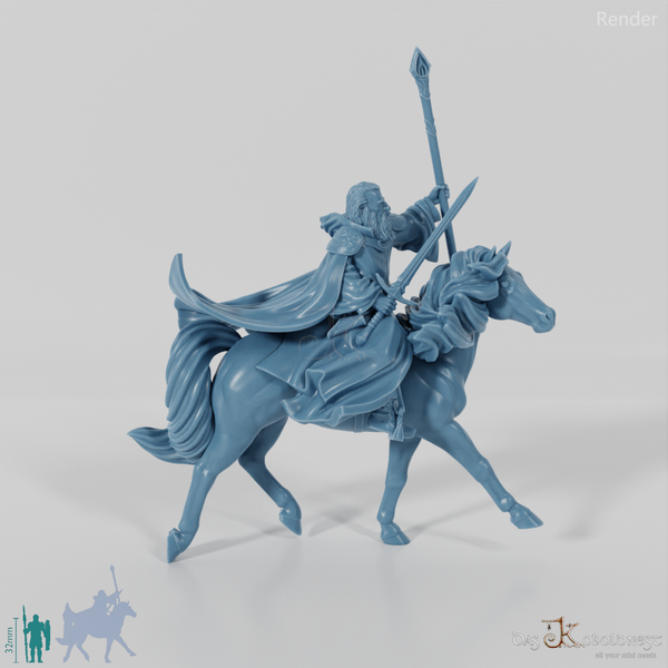 Gollnir, White Wizard (Mounted)