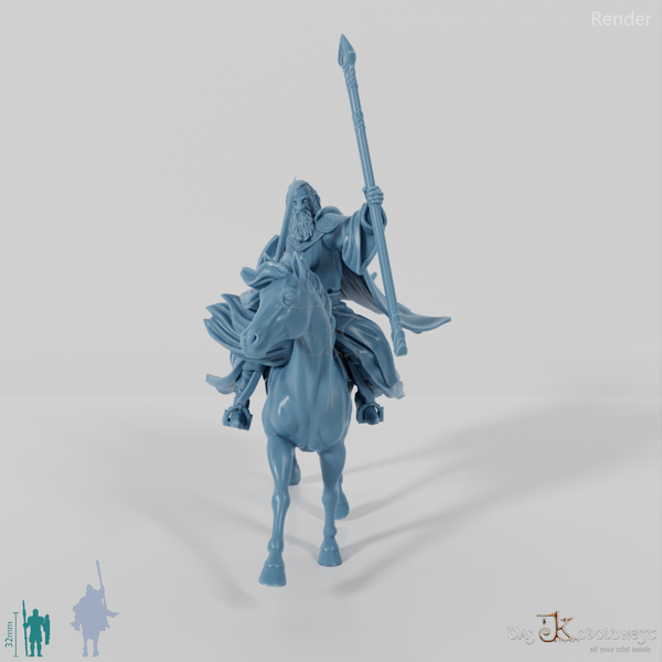 Gollnir, White Wizard (Mounted)