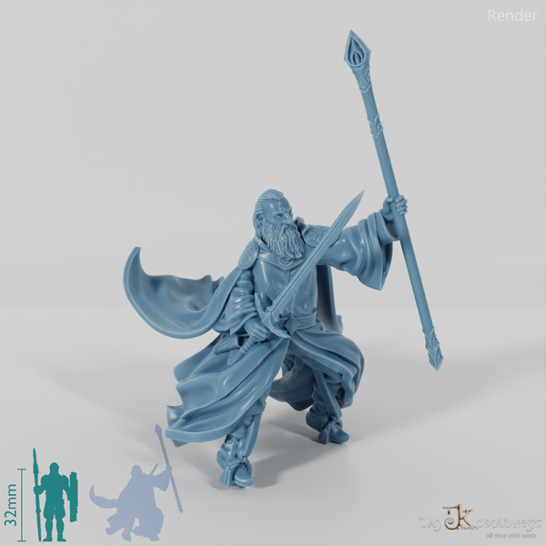 Gollnir, White Wizard (Mounted)