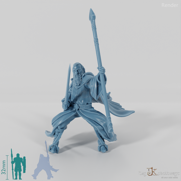 Gollnir, White Wizard (Mounted)