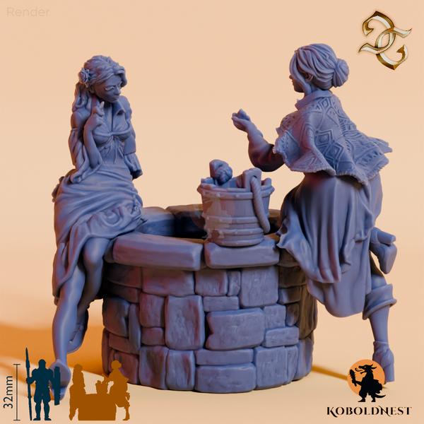 Tratsch am Stadtbrunnen