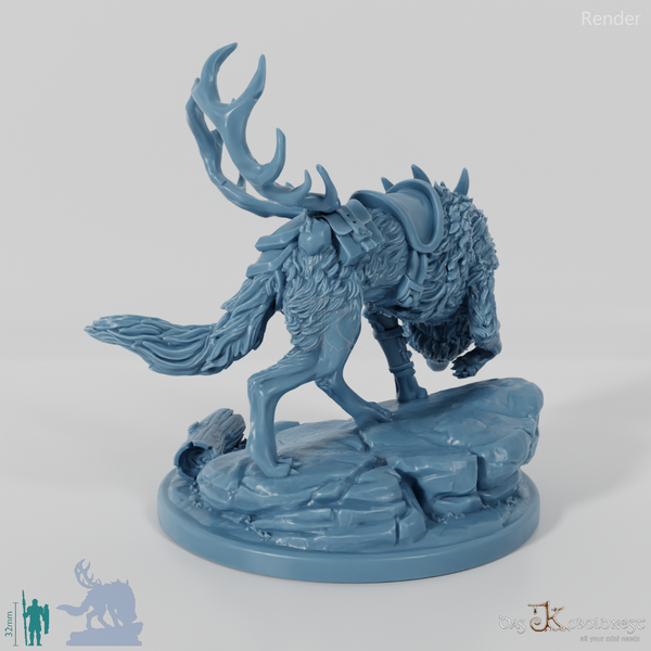 Grimpaw, saddled giant wolf