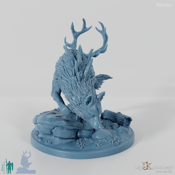 Grimpaw, saddled giant wolf