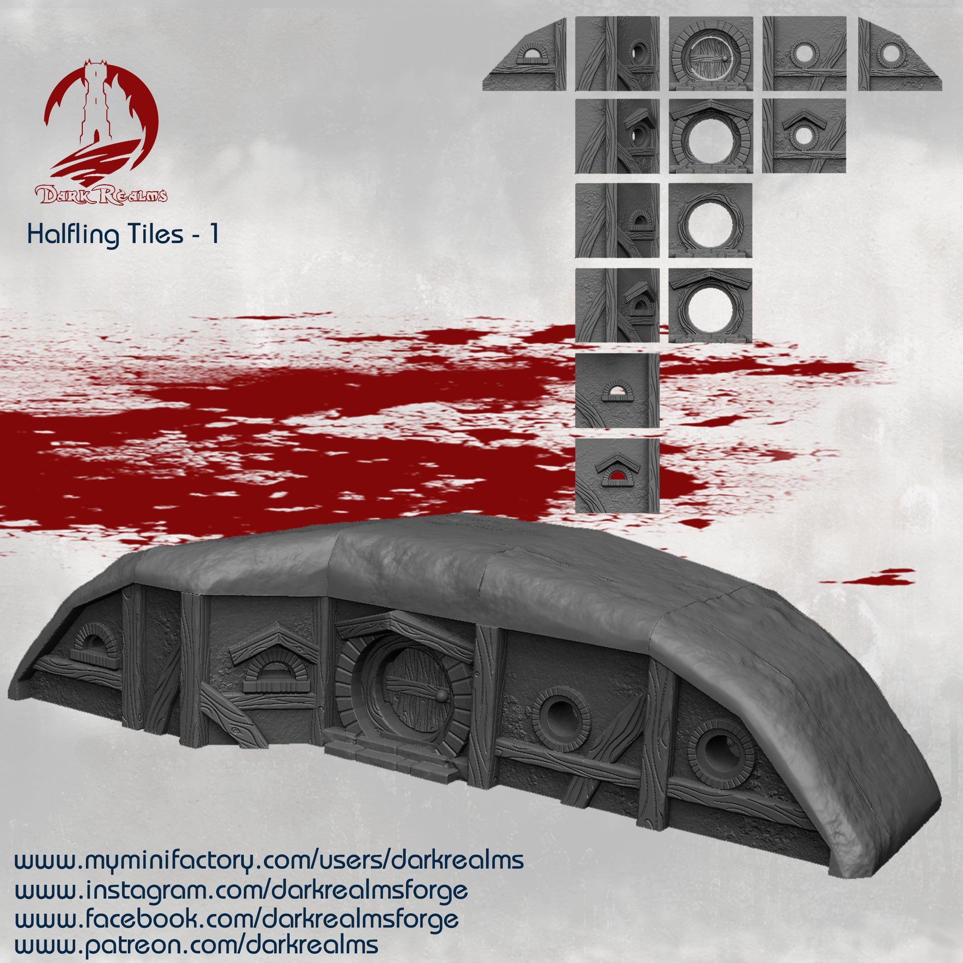 Fully modular halfling cave facade