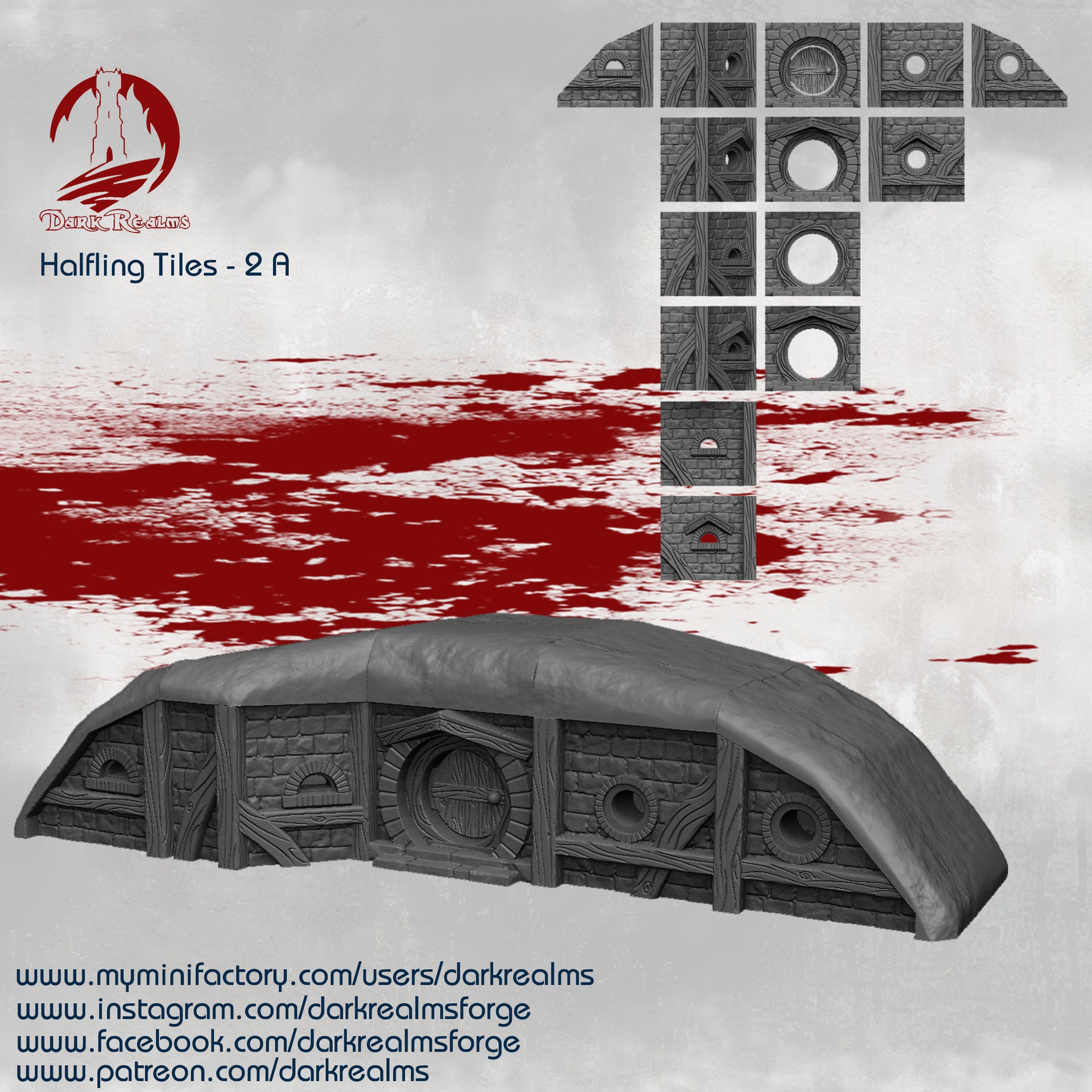 Fully modular halfling cave facade