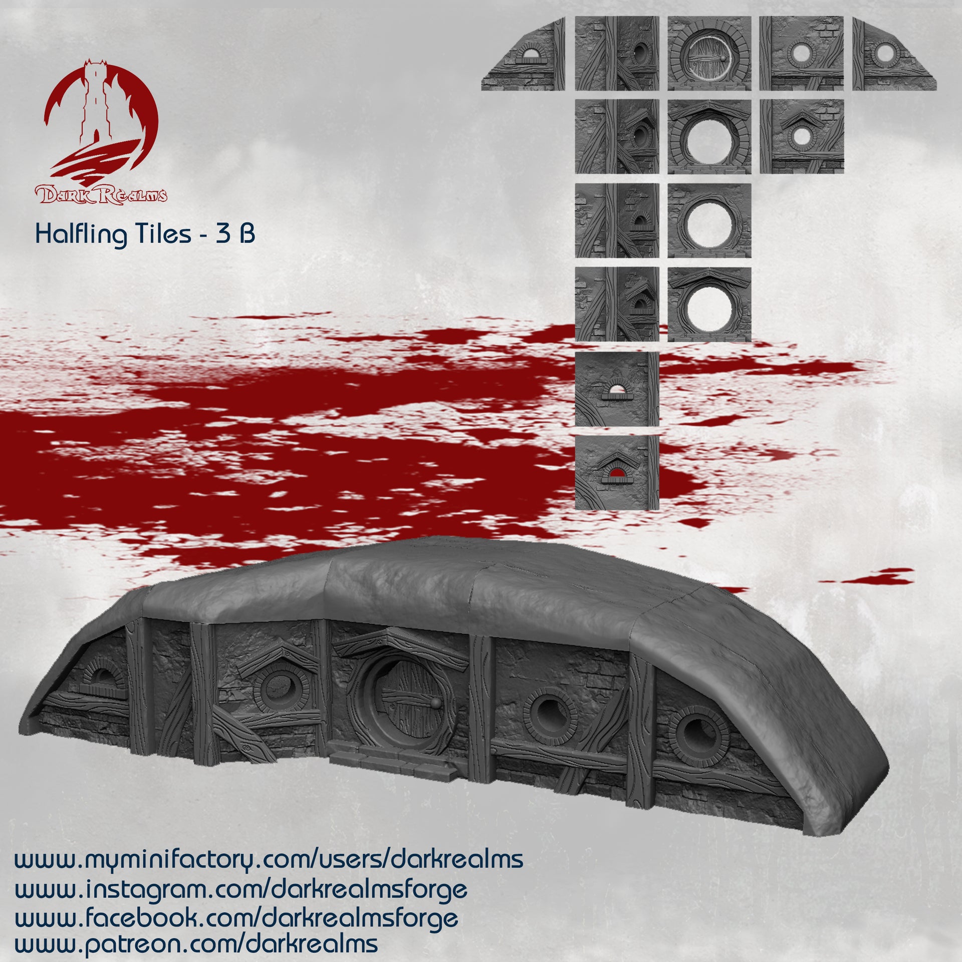 Fully modular halfling cave facade