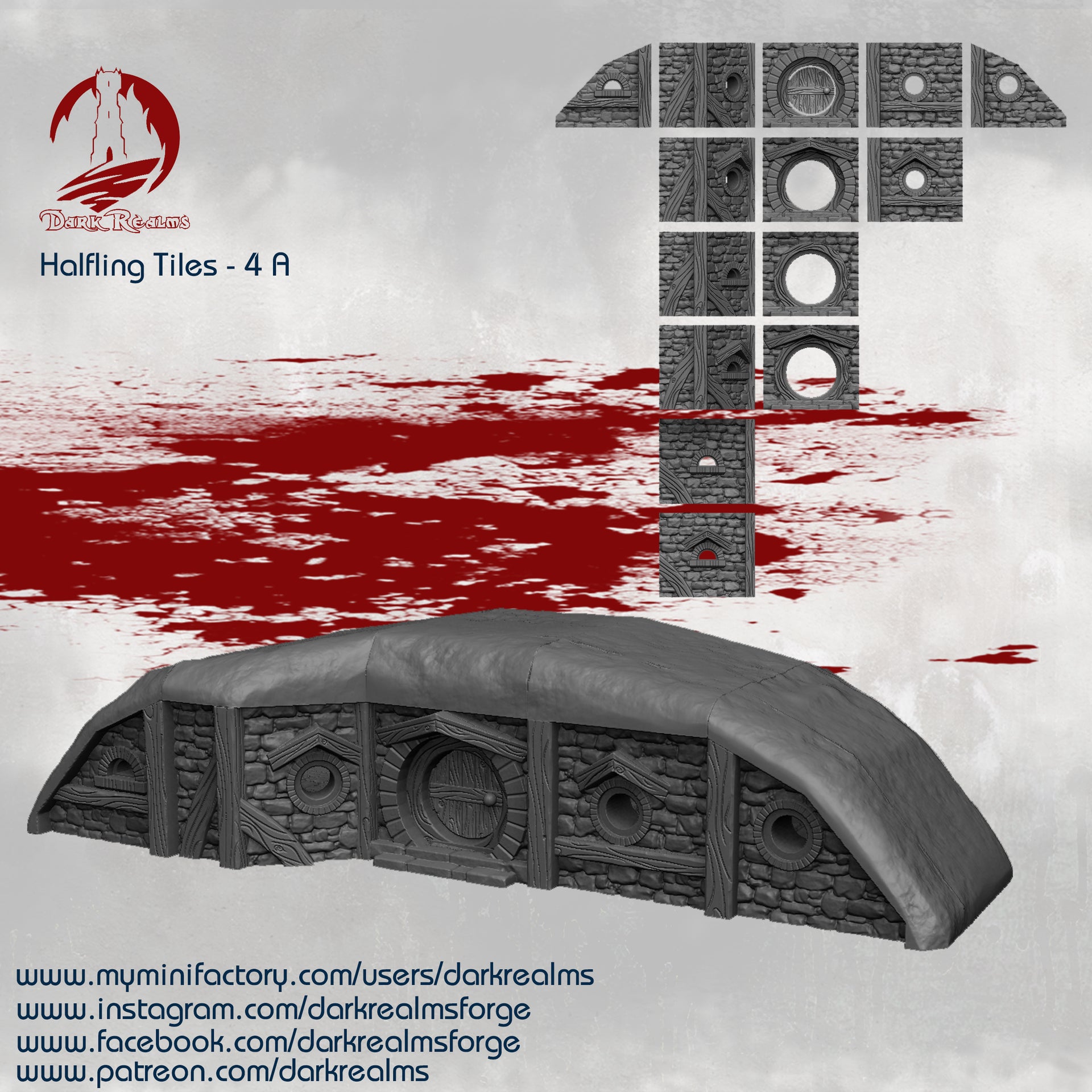 Fully modular halfling cave facade