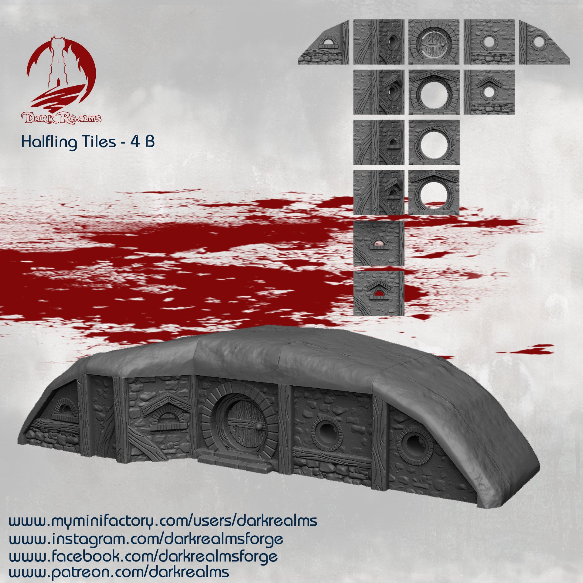 Fully modular halfling cave facade