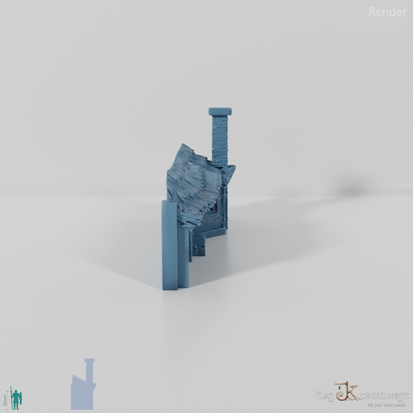 Halblinghöhlen-Fassade mit Strohdach