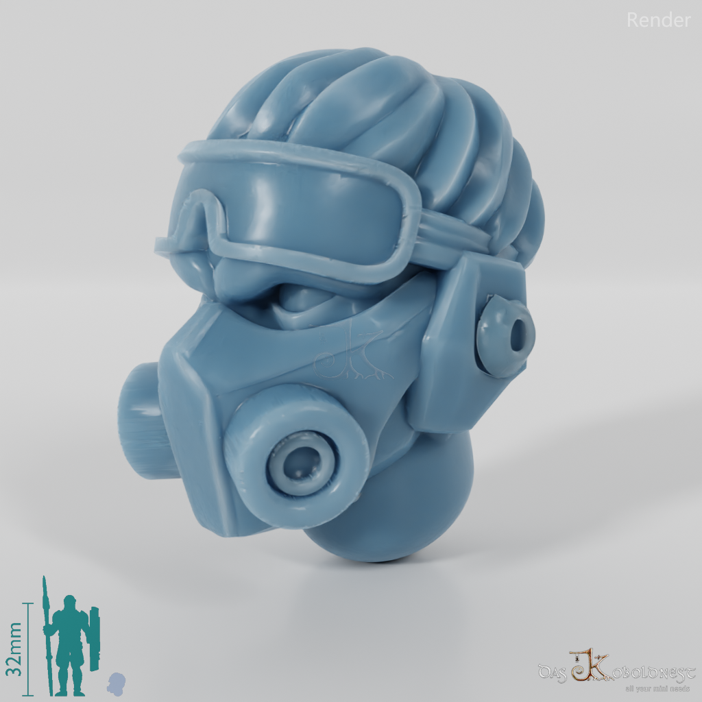 Space Soldiers - Infantry Head - Gas Mask