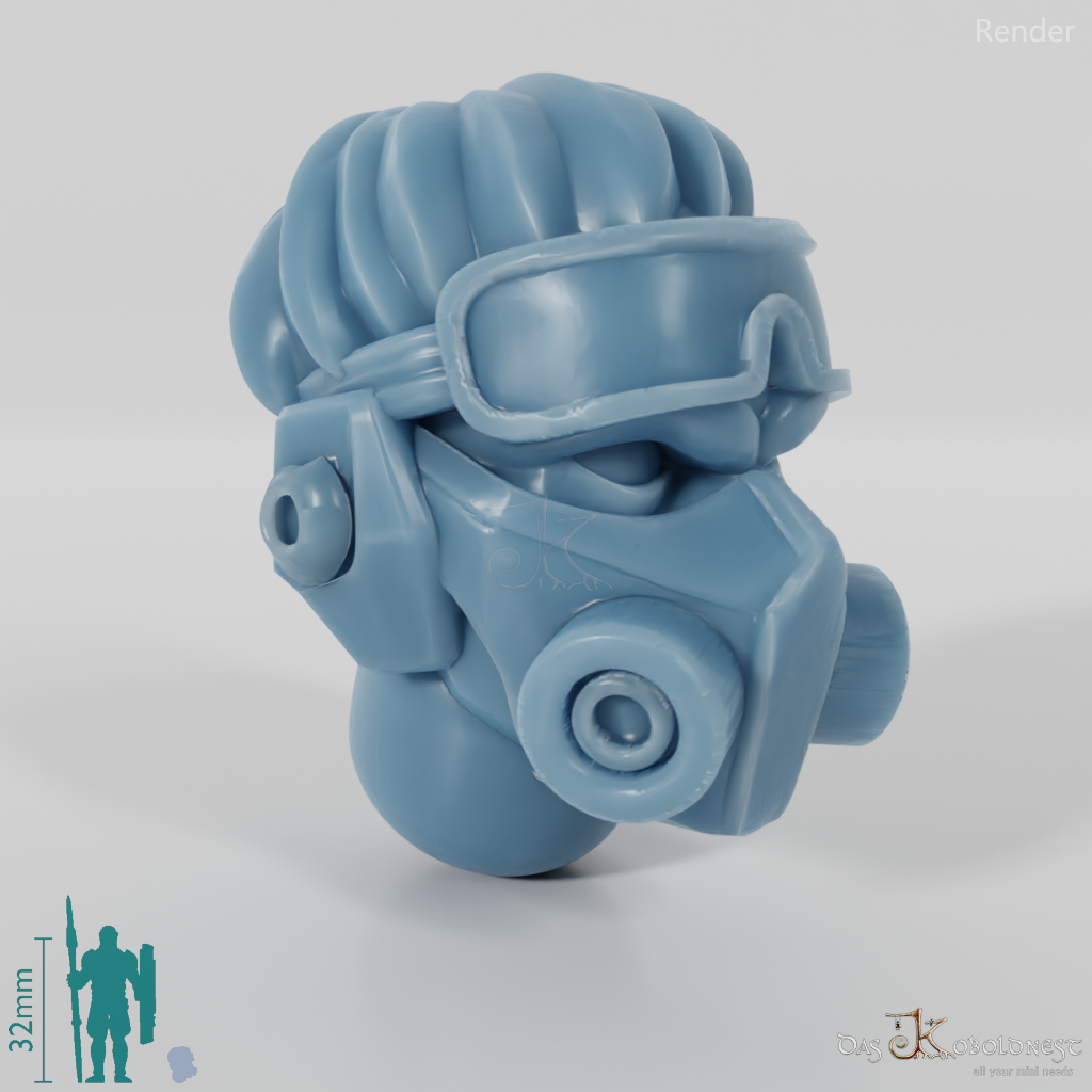 Space Soldiers - Infantry Head - Gas Mask