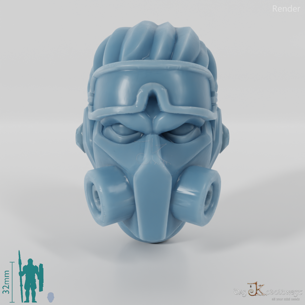 Space Soldiers - Infantry Head - Gas Mask