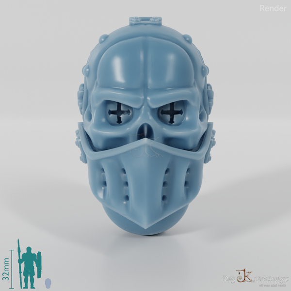 Valiant Battle Mage - Head - Skull A