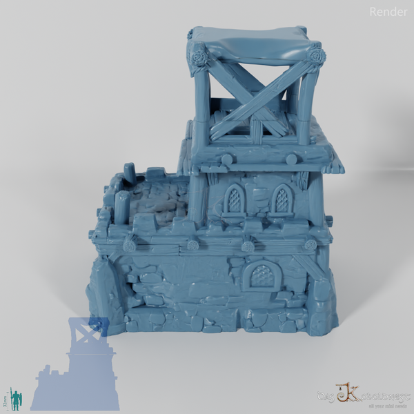 Large desert house with viewing platform