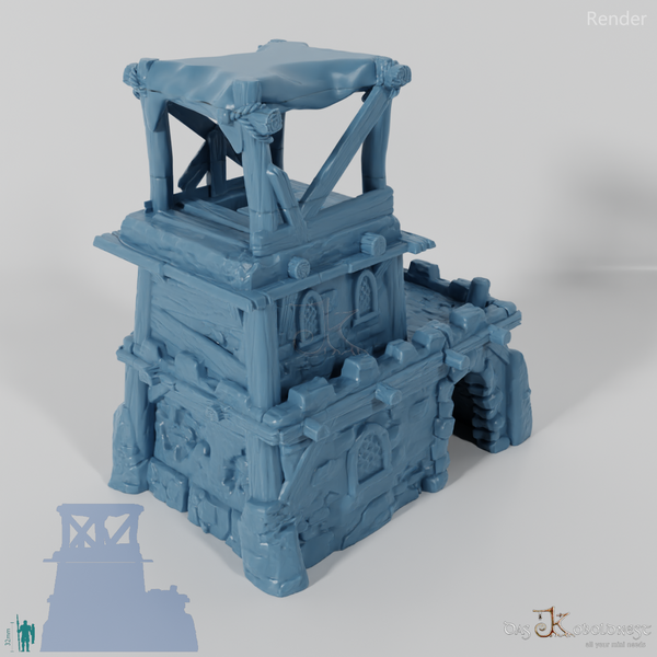 Large desert house with viewing platform