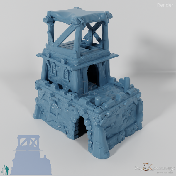 Large desert house with viewing platform