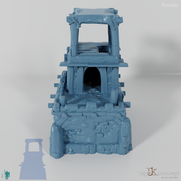 Large desert house with viewing platform