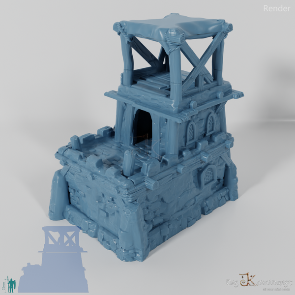 Large desert house with viewing platform