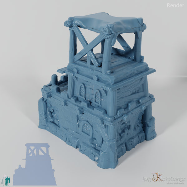 Large desert house with viewing platform