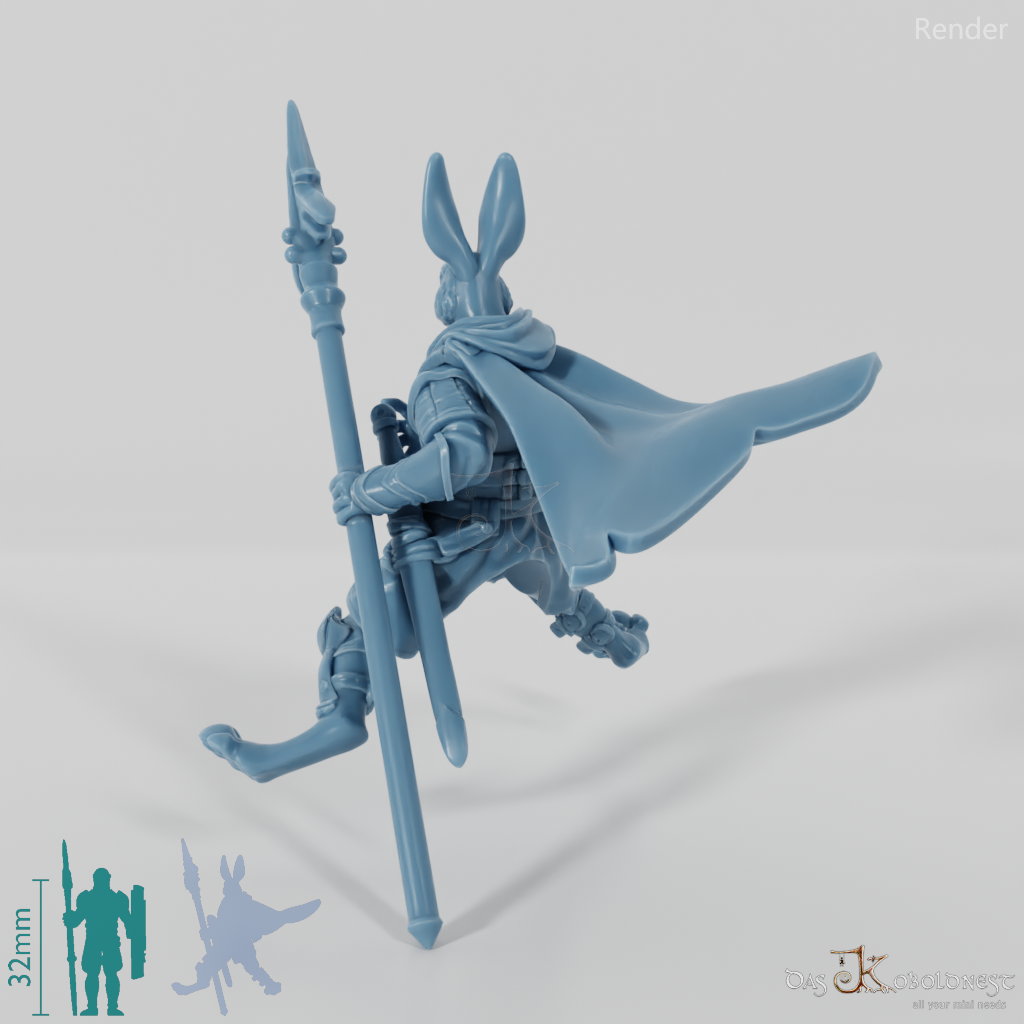 Rabbit people commander in riding pose