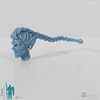 Woman's Head - Long Braid (Angry)