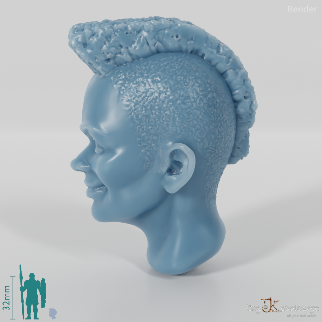 Woman's head - Mohawk