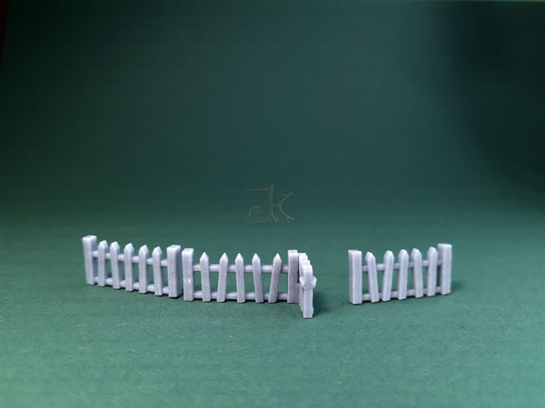 Zaun - Halbling-Gartenzaun mit Tor (Spitz)