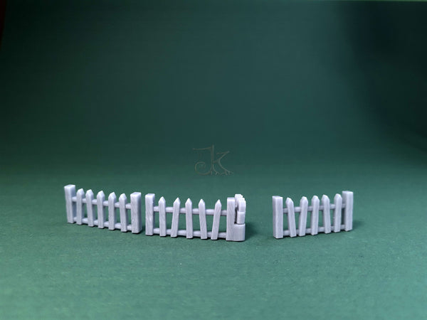 Zaun - Halbling-Gartenzaun mit Tor (Spitz)