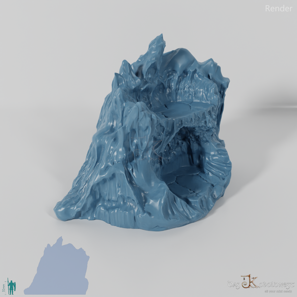 Iceberg with protrusions