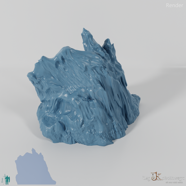 Iceberg with protrusions