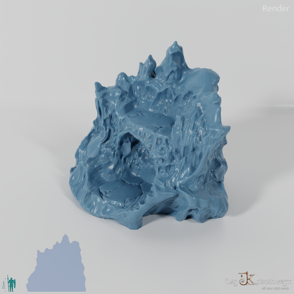 Iceberg with protrusions