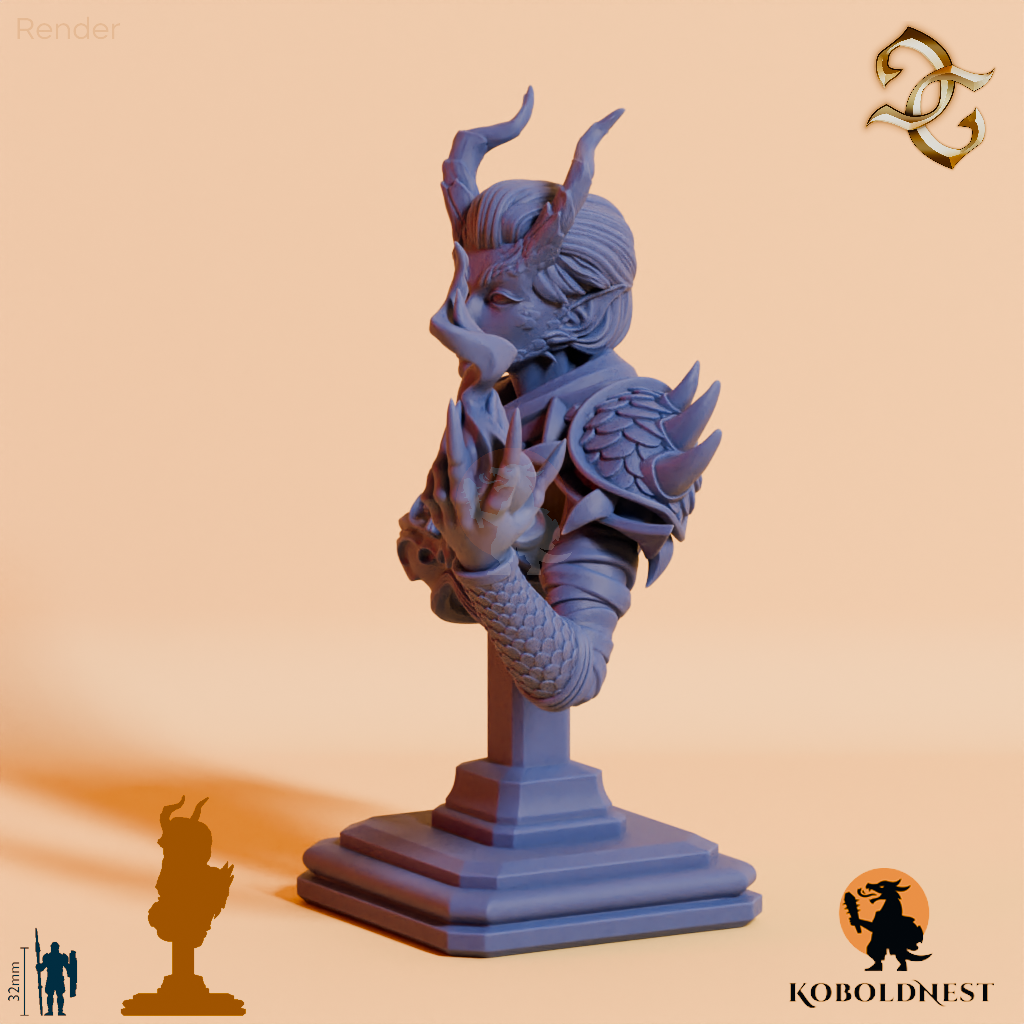 Büste - Iirzetal, Priesterin der Flamme