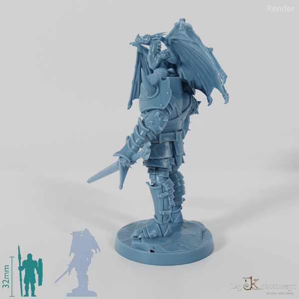 Ingmar, human paladin with dragons