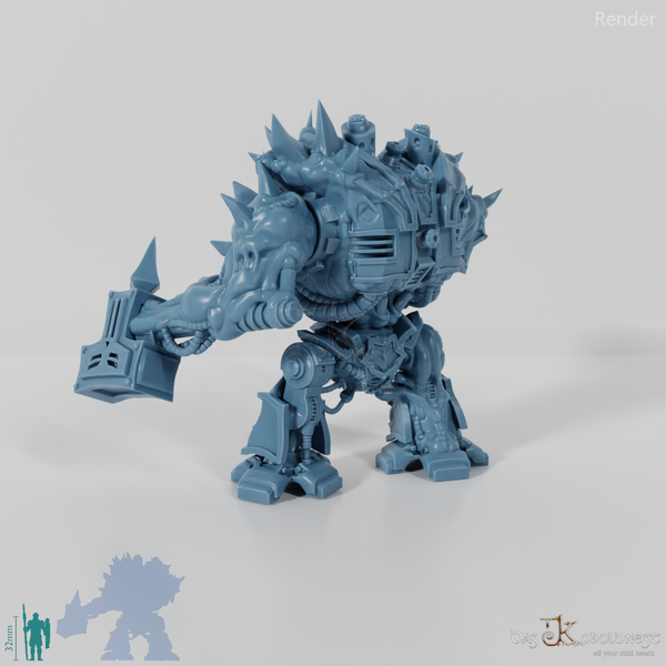 Void Blessed Soldiers - Juggernought 01 with hammer and plasma cannon