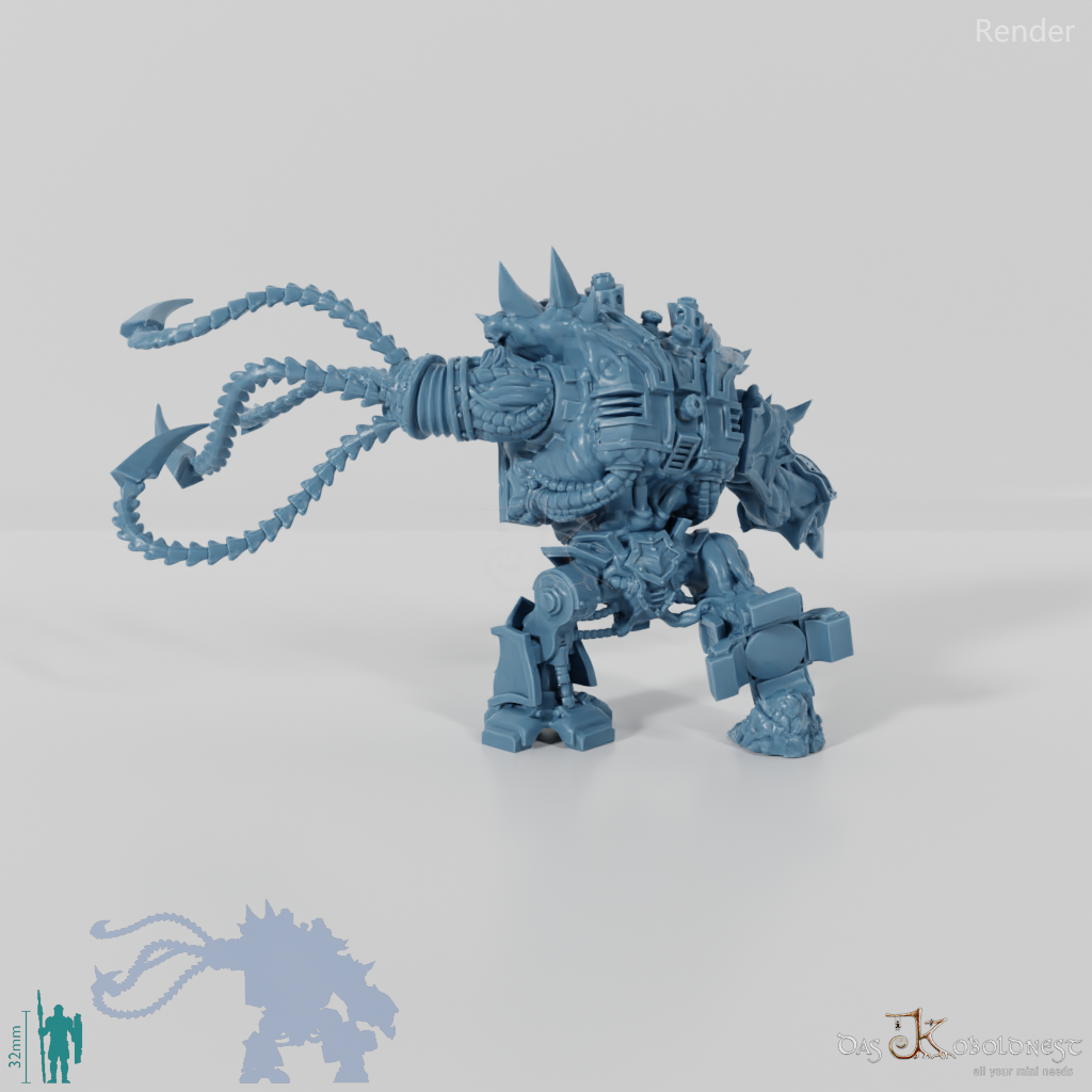 Void Blessed Soldiers - Juggernought 02 with tentacle arm and laser cannon