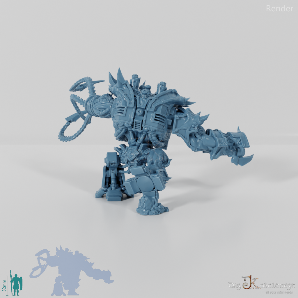 Void Blessed Soldiers - Juggernought 02 with tentacle arm and laser cannon