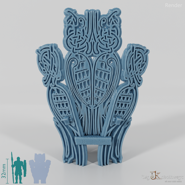 Viking King Eysteinn the Indomitable on throne