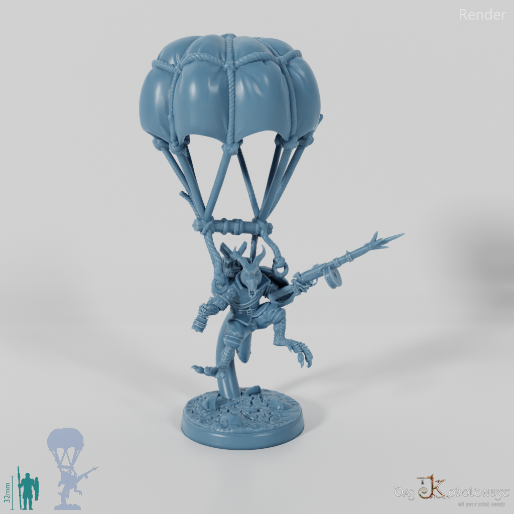 Dragon goblin paratrooper with rifle 02