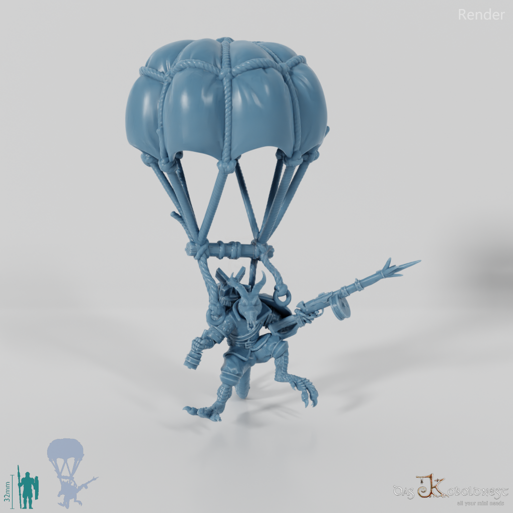 Dragon goblin paratrooper with rifle 02