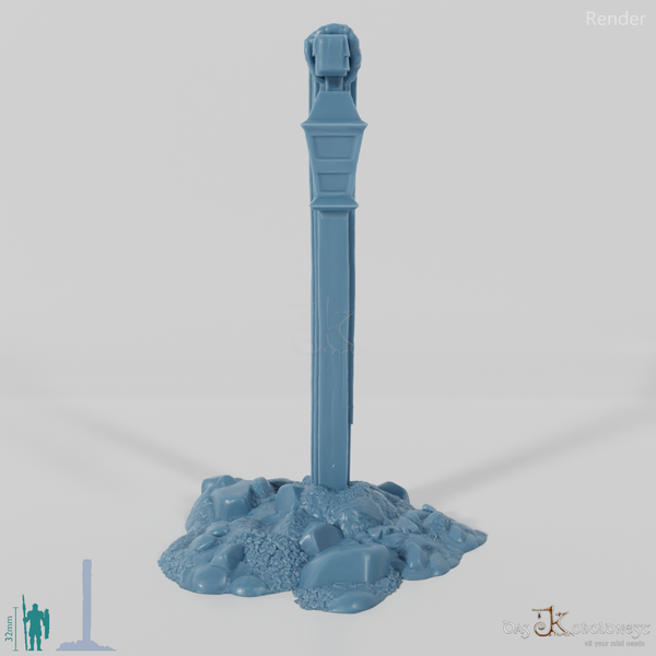 Lantern - street lamp on wooden post