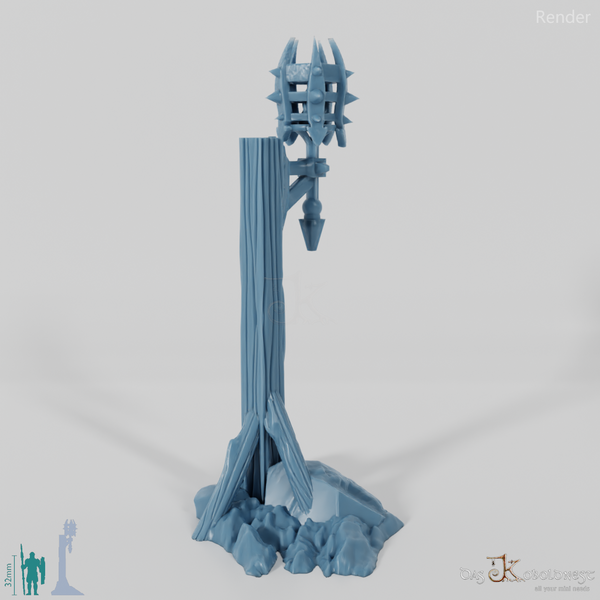 Lantern - street lamp on wooden pole 04 B