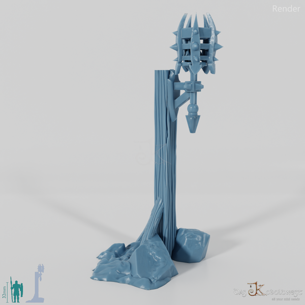 Lantern - street lamp on wooden pole 04 B