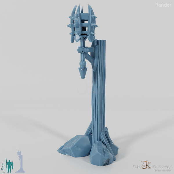 Lantern - street lamp on wooden pole 04 B