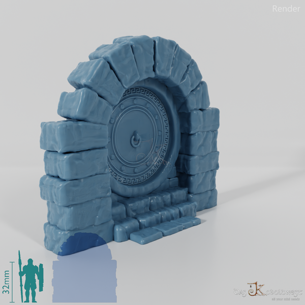 Halfling Cave Facade - Mediterranean Side Door