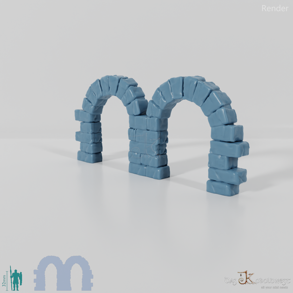 Passage - Brick double archway