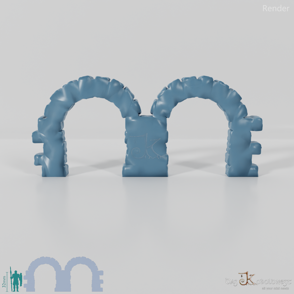 Passage - Brick double archway