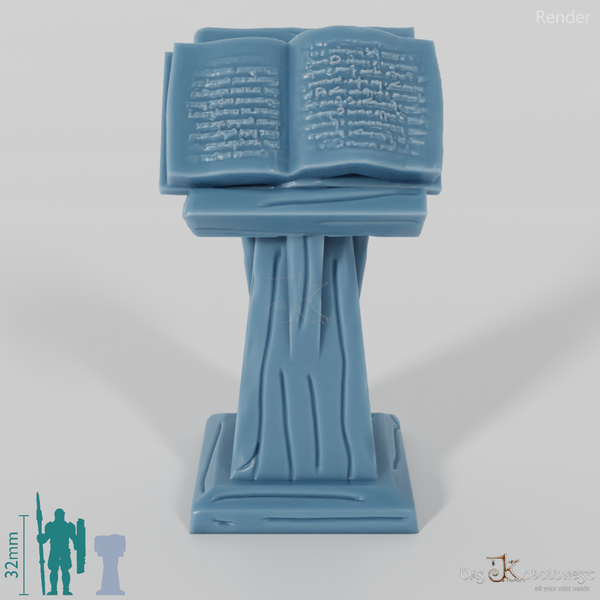Library - lectern with book 01